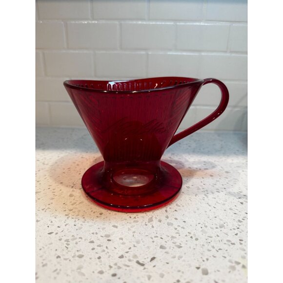 MELITTA Signiture 1-cup pour over tritan translucent cup red coffee tea espresso - Picture 1 of 6
